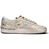 GOLDEN GOOSE STARDAN Sneaker uomo panna/azzurra in pelle