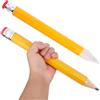 Tinoaly 2pz Matite Giganti in Legno, 33,5cm Matite Divertenti Legno Grandi Dimensioni con Tappi e Gomme Grandi Matite Novità Matite Giganti Giochi Società Articoli Ufficio Scolastico(Giallo)