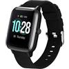 SkyBand Cinturino Compatibile per LIFEBEE ID205L, Moda Nylon Tessuto intessuto Classica Cinturino per Smartwatch willful SW021/ YAMAY SW021/LIFEBEE ID205L (Nero)