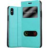 Cadorabo Custodia Libro per Apple iPhone X/XS in TURCHESE MENTA - con Funzione Stand e Chiusura Magnetica - Portafoglio Cover Case Wallet Book Etui Protezione