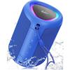 AY Cassa Bluetooth Portatile con Luci, Impermeabile IPX5, Stereo Paring, Ingresso AUX&TF-Card, 24 Ore di Riproduzione, Piccolo Altoparlante wireless Bluetooth 5.3, Perfetto per Casa,Feste,All'aperto