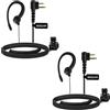 UAYESOK Walkie Talkie Auricolare, 2 Pin di Sicurezza a Forma di G Auricolare Radio Ricetrasmittenti con Microfono PTT e Auricolari per Motorola CP040 DP1400 GP300 XT420 XT460 Hytera PD405 (2 Pezzi)