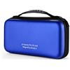 KUOCDSIK Custodia per CD, 96 capacità, rigida, in EVA, protettiva, per Blu-ray, CD, con doppia cerniera, cinghia da polso, portatile, organizer per dischi e DVD, per viaggi in auto (capacità 96, blu