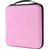 KUOCDSIK Porta CD Custodia, custodia per Blu-ray EVA da 192 capacità, supporto per custodia per organizer per dischi protettivi per viaggi in auto (192 Capacità, Rosa192)