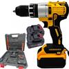 Generico Trapano Avvitatore a Batteria 1200W, Avvitatore a Batteria Brushless con 2 Batterie da 21V, Trapano Avvitatore a Percussione, 40-80Nm, 13mm, Mandrino Autoserrante in Metallo, Progetto Casa Fai da Te