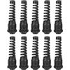 QUARKZMAN 10pz Passacavo Impermeabile, PG9 Spirale in Nylon Corda Pigtail Set Pressacavo Elettrico per 4-8mm Fissaggio Cavi con Filettatura Metallico, Nero