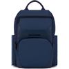 PIQUADRO, Computer and iPad® backpack in recycled fabric with sternum strap, anti-theft cable, pocket for bottle and RFID anti-fraud protection, BLU