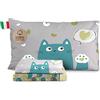 HomeLife Set lenzuola Letto Singolo Cotone Made in Italy | Completo Letto Singolo Cotone: lenzuolo singolo Sopra, Lenzuolo Sotto Con Angoli, Federa | Completo Lenzuola Singolo Cotone| Gatti Verde