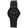 Casio MQ24-1B2 - Orologio da uomo al quarzo in gomma nera con quadrante nero, Nero, Cinturino