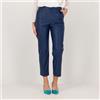 Olly Doo Pantaloni in tessuto spalmato con nervatura centrale
