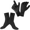 AUAUY Guanti e Calzini in Neoprene Elastico, Unisex 3mm Guanti e Calzini da Muta Termica, Polso Elastico e Particelle Antiscivolo, per Immersioni Snorkeling Surf Pagaia Kayak Nuoto (XL)