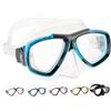 Cressi Focus Maschera Adatta per Attivita Subacquea, Compatibile con Lenti Graduate Optional da -1.00 a -8.00 Diottrie con Intervalli di 0.5 Diottrie, Nero/Blu