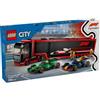 LEGO City - 60445 - Autotrasportatore F1 con Monoposto RB20 e AMR24 F1