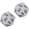 Ultra Pro - Set 2 Dadi a 20 Facce Heavy Metal - White
