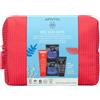 Apivita Set Crema Viso Lenitiva Hydra Sensitive Pelli Sensibili SPF50+ + Maschera Idratante e Anti-inquinamento Black Detox Cleansing Jelly con Pochette in Regalo 50 ml