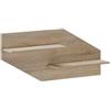 amuéblate online - Pannello a 2 ripiani, sistema di fissaggio nascosto, colore cambria, facile da montare, dimensioni: 130 cm (larghezza) x 58 cm (altezza) x 25 cm (profondità)