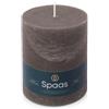 Spaas - Candela pilastro in stile rustico, 100/130 mm, 95 ore, grigio scuro