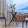 DEGHI Tavolo da pranzo rotondo 80 cm in polipropilene blu - Barton