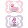 BAMED MAM Mam Ciuccio Air Succhietto in Silicone con Custodia 2-6 mesi Confezione da 2 Pz Bambina
