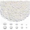 TOAOB THE ONE AND ONLY BABY TOAOB 1000 Pezzi Mezze Perle Piatta Tondo Bianco Semicircolari Perline ABS per Decorazioni Scrapbooking Nail Art Fai da Te Artigianato Bigiotteria 4mm 6mm 8mm 10mm 12mm