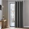 Deconovo Tenda Oscurante Termica per Camera da Letto e Soggiorno 280 CM Altezza 1 Pannello, per Interni Moderne con Anelli, 140x280 CM, Grigio Chiaro