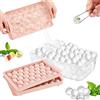 Lonnalee Stampo per cubetti di ghiaccio a 33 scomparti con coperchio, senza BPA, per birra, cocktail, whisky, 1 confezione di colore rosa