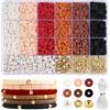 LuminaryLair Set di 3020 Perline per Braccialetti, 6mm Perline in Argilla con 5m Cordoncino, Braccialetti dell'Amicizia Fai Da Te, Perline per Infilare Braccialetti, per Cavigliere, Braccialetti, Collane Gioielli