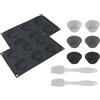 Cecotec Cestino Per Friggitrice Ad Aria In Silicone Cecofry Sweetbake Xl Pack Accessories. Alta Qualità, Privi Di Bpa, Pennelli In Silicone, Compatibili Con Friggitrici Ad Aria Da 9L, Antiaderente