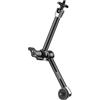 NEEWER Braccio di frizione mobile da 25 cm, con due teste a sfera da 1/4 per flash, luce LED, microfono, monitor, super morsetto, carico massimo: 2 kg - ST25