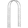 Outsunny Arco per Rose e Supporto per Piante Rampicanti in Metallo, 114x30x230cm, Nero|Aosom