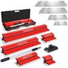 INREPRO Spatola per Stucco Spatola in Acciaio Inox Kit Spatole per Lisciatura Spatola di Finitura con Maniglia di Estensione e Lama di Ricambio (25+40+60+80 cm)