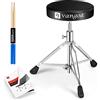 vangoa Drum Throne, Sgabelli per Batteria Regolabili in Altezza Portatili Imbottito Sgabelli per Tamburo, Neri