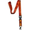 TAO Cordoncino per Badge Portachiavi Collana con Clip con Striscia Stampata a Clip (Rosso Spagnolo)