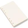 Bidponds Carta di ricarica formato A6, 6 fori, 80 fogli/160 pagine bianche, 10,5 x 16,9 cm, beige