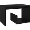 vidaXL Tavolino Nero 59x36x38 cm in Legno Multistrato