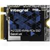Integral SSD M.2 NVMe 2230 PCIe Gen4 x4 da 1 TB - Velocità di lettura fino a 4900 MB/s, velocità di scrittura fino a 3200 MB/s - Unità a stato solido interna. Valve Steam Deck, Microsoft Surface Pro,