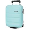 Roll Road Flex Valigia rigida realizzata in ABS, un materiale, chiusura a combinazione laterale 4 ruote doppie bagaglio a mano, pratico interno con un vano, Blu scuro, 31 cm x 40 cm x 20 cm, Valigia a
