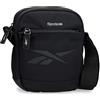 Reebok Bagaglio- Borsa da corriere Uomo, Nero, 17 cm x 22 cm x 6 cm