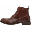 BIANCO Biabyron Leather Lace Up Boot, Stivale alla Caviglia Uomo, Marrone Scuro 6, 45 EU