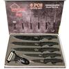DIERRESTORE Set Coltelli da Cucina 6 Pezzi con Rivestimento Ceramico, Lame Ultra-Affilate Antiaderenti e Pelapatate Incluso per Taglio Preciso e Uso Professionale.