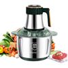 Qawner Tritatutto elettrico, tritacarne, 500 W, con ciotola in acciaio inox, 5 L, tritacarne, rimovibile a 5 livelli di velocità, con 6 lame rimovibili, frullatore per carne, verdure e cibo per bambini