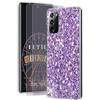 Feyten Cover per Galaxy Note 20 5G / 4G con HD Pellicola [2 Pack],Lucciante Brillantini Design TPU Gel Silicone Anti-Graffio Protettivo Cover Custodia per Samsung Galaxy Note 20 5G / 4G (Porpora)