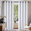 Deconovo Tende Oscuranti per Interni 2 Pezzi 260 CM Altezza, Termiche Isolanti, Anti-Rumore, con Anelli, Ideali per Camera da Letto e Soggiorno, 140x260 CM, Grigio Perla