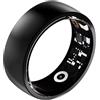 findtime Smart Ring Misuratore Di Pressione Sanguigna, Contapassi, Android IOS Smartringe Uomo Donna Fitness Tracker Anello Sleep Tracker Sonno Smartring Fitness Nero