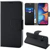 N NEWTOP Newtop HQ Lateral Cover Custodia Libro Flip Magnetica Portafoglio Simil Pelle Stand Compatibile per Samsung Galaxy A20E (per A20E, Nero)