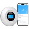 PHYSEN WiFi Rilevatore di Fumo e Monossido di Carbonio, con 10 Anni di Durata e Batteria Sostituibile, Rilevatore Combinato Intelligente Compatibile con l'App Tuya, Conforme EN14604 e EN50291, 1St