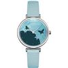SHENGKE Donne Orologi In Pelle Banda Di Lusso Orologi Al Quarzo Ragazze Ladies Orologio Da Polso Relogio SK0101 Blu