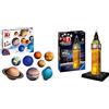 Ravensburger 12588 Puzzle 3D, Big Ben, Edizione Speciale Notte con LED & Puzzle 3D, Sistema Planetario, Età Consigliata 6+, 540 Pezzi