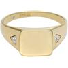Fossil Anelli con sigillo da donna in acciaio inossidabile, Oro al miele, 7