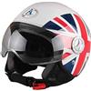 AL Helmets CASCO DEMI-JET AL HELMETS MOD. 101 BANDIERA UK-ENGLAND MISURA L